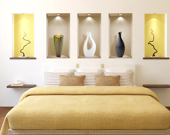 3D Niche Wall Art Decals - Set Of 3 | Easy To Apply, Stunning Decorative Stickers For Home And Office - Image 4