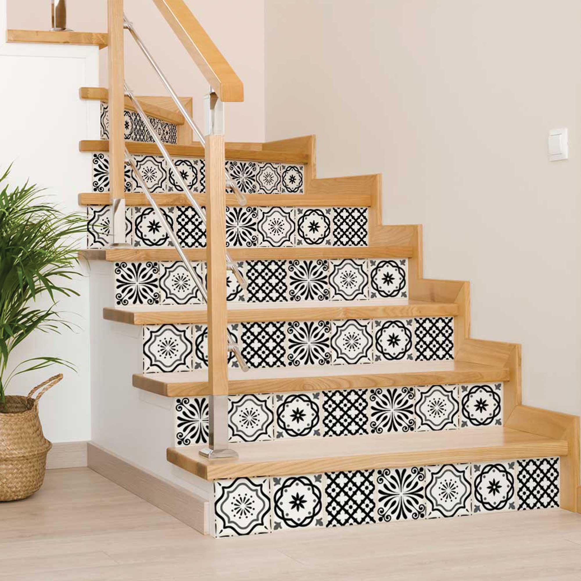 Space design Tile Stickers multiple Gray tiles patterns Model - B100 - Image 4