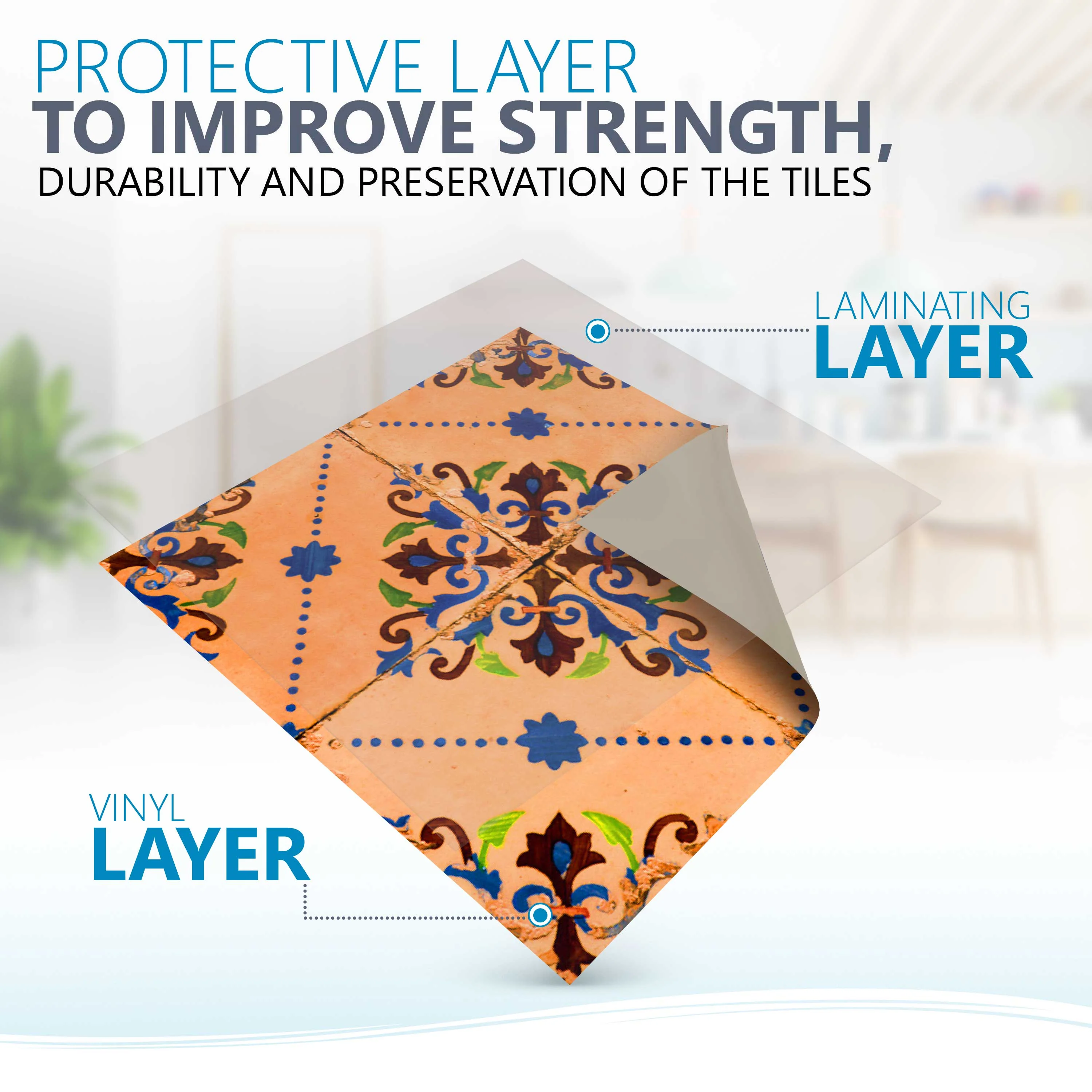 Vintage Spanish Tile Stickers home decoration Orange backsplash Model - H8 - Image 11