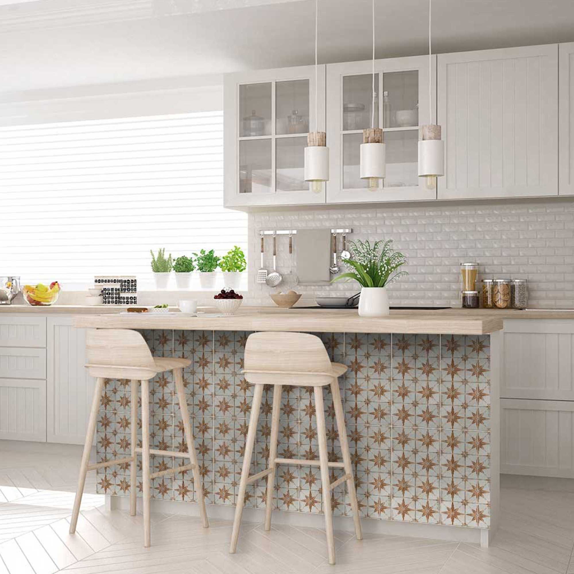 Vintage Gold Star peel-and-stick kitchen backsplash stylish bathroom tiles Model - R2 - Image 3