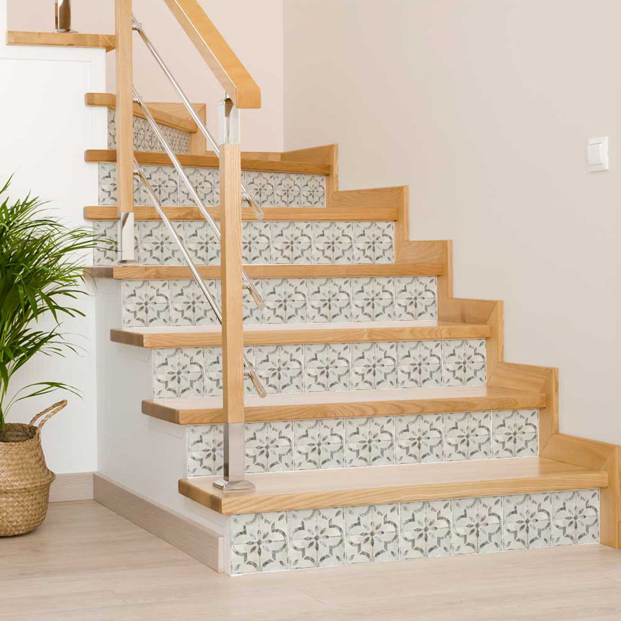 Vintage Rustic Peel and Stick Tile Stickers Gray pattern wall paper Model - R20 - Image 4